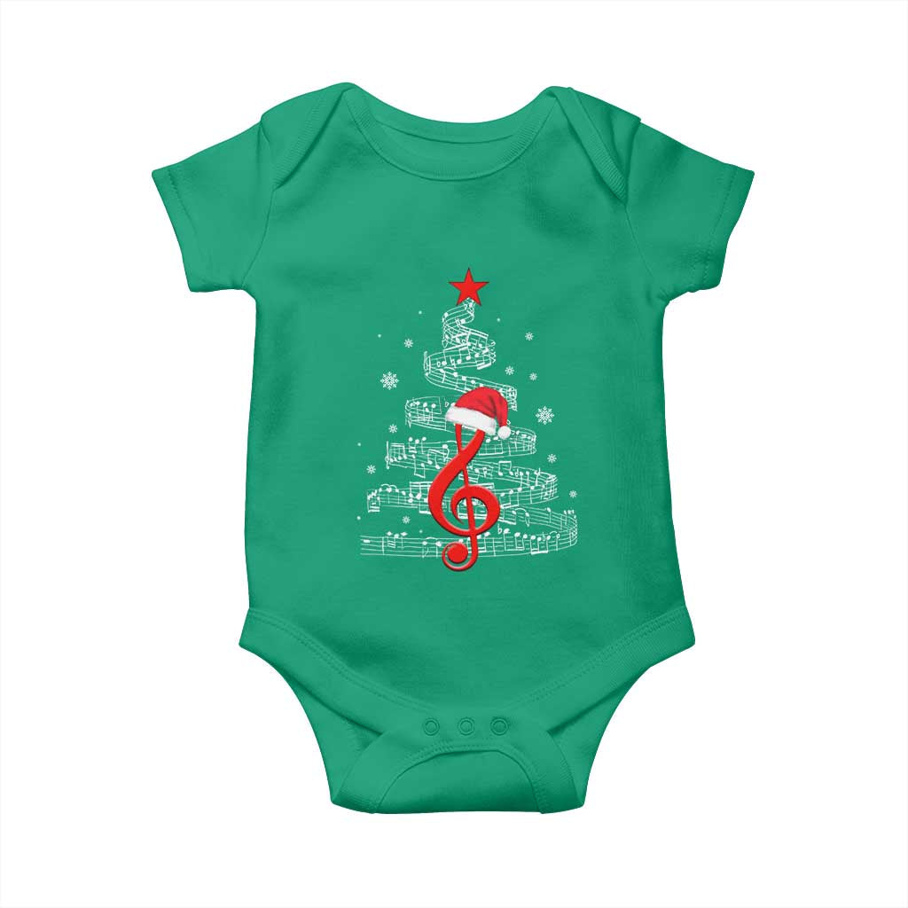 Christmas Tree Music Baby Onesie Musician Music Lover Gift - Wonder Print Shop
