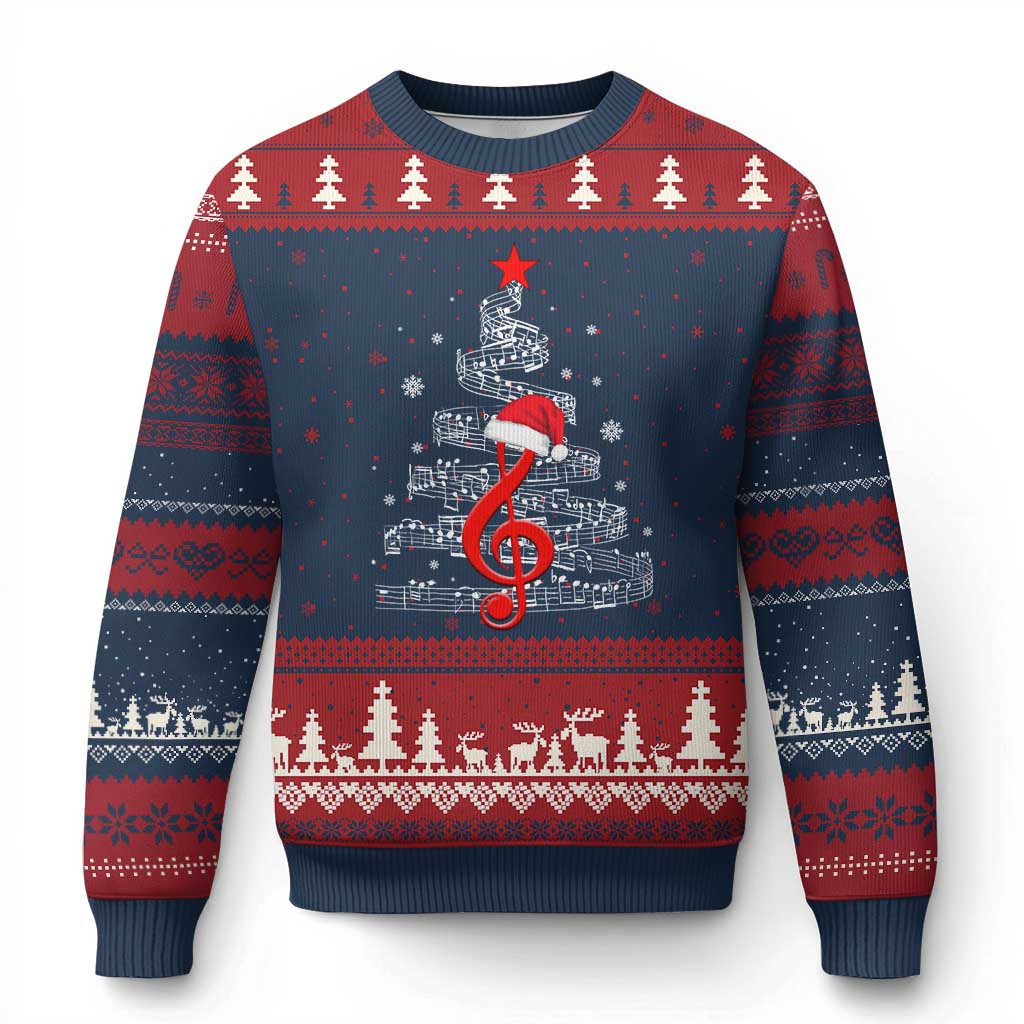 Xmas Tree Music Ugly Christmas Sweater Musician Music Lover Gift - Wonder Print Shop