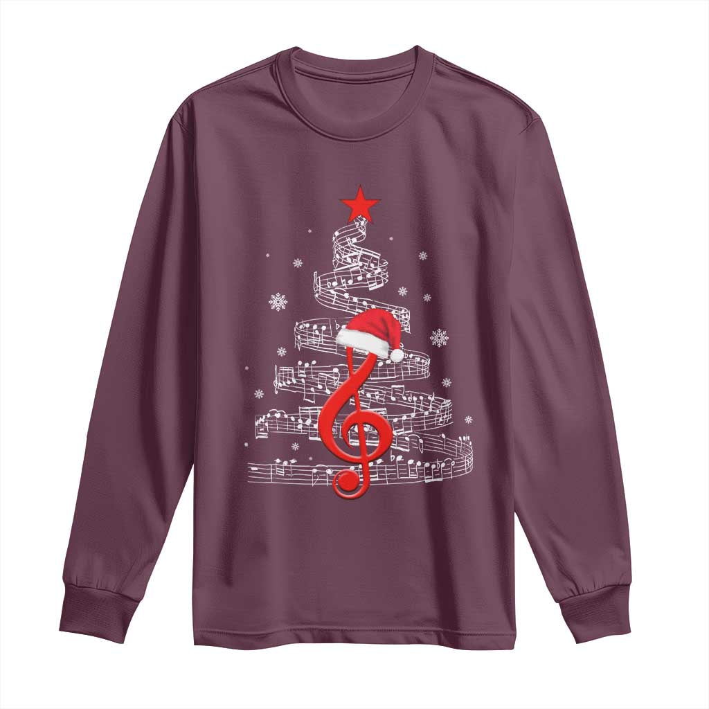 Christmas Tree Music Long Sleeve Shirt Musician Music Lover Gift - Wonder Print Shop