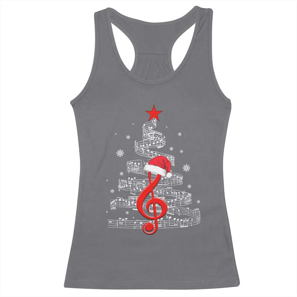 Christmas Tree Music Racerback Tank Top Musician Music Lover Gift - Wonder Print Shop