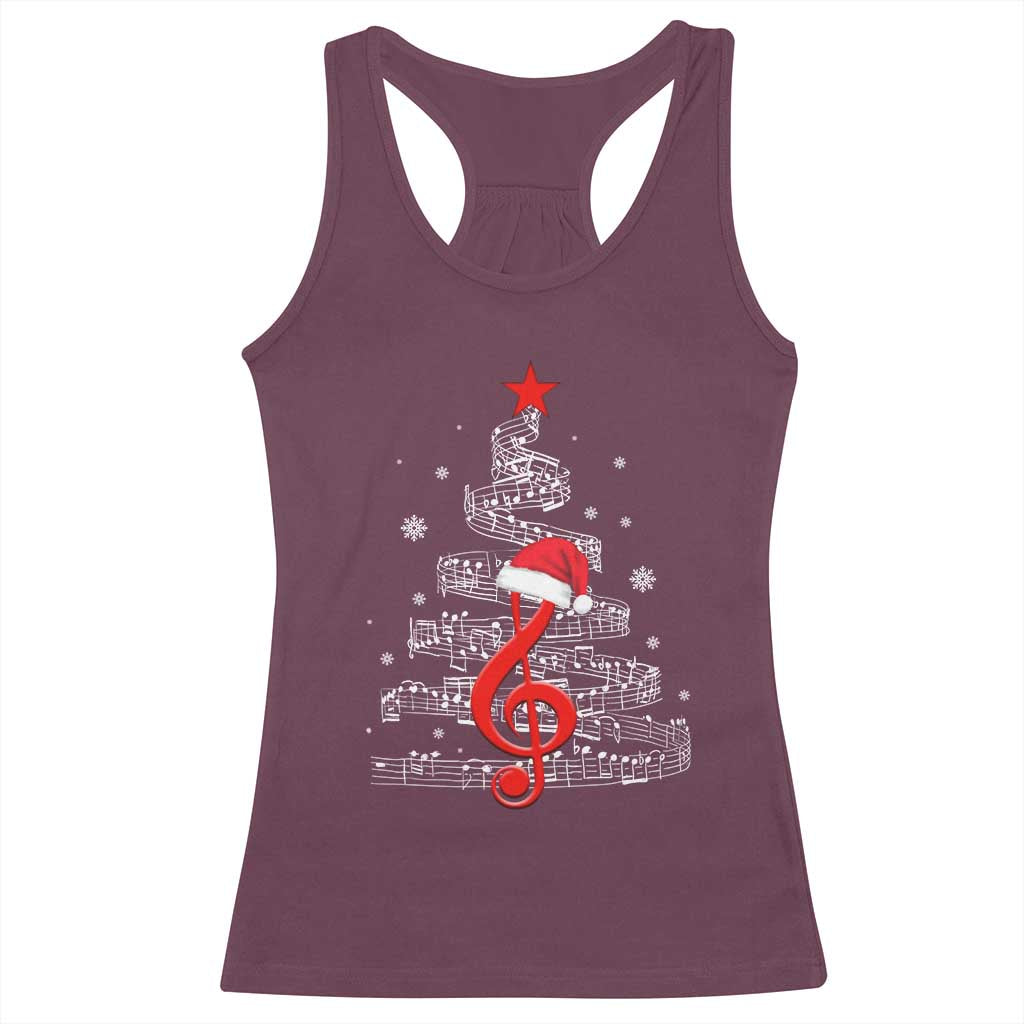 Christmas Tree Music Racerback Tank Top Musician Music Lover Gift - Wonder Print Shop