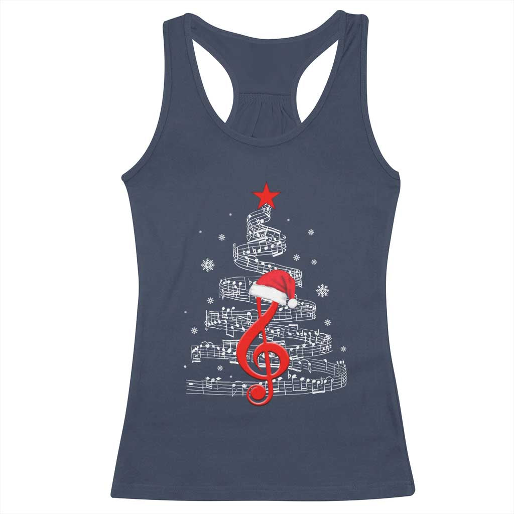 Christmas Tree Music Racerback Tank Top Musician Music Lover Gift - Wonder Print Shop