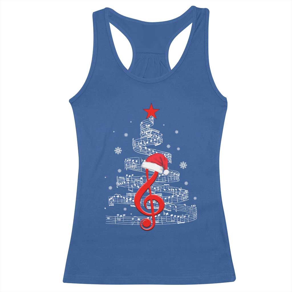 Christmas Tree Music Racerback Tank Top Musician Music Lover Gift - Wonder Print Shop