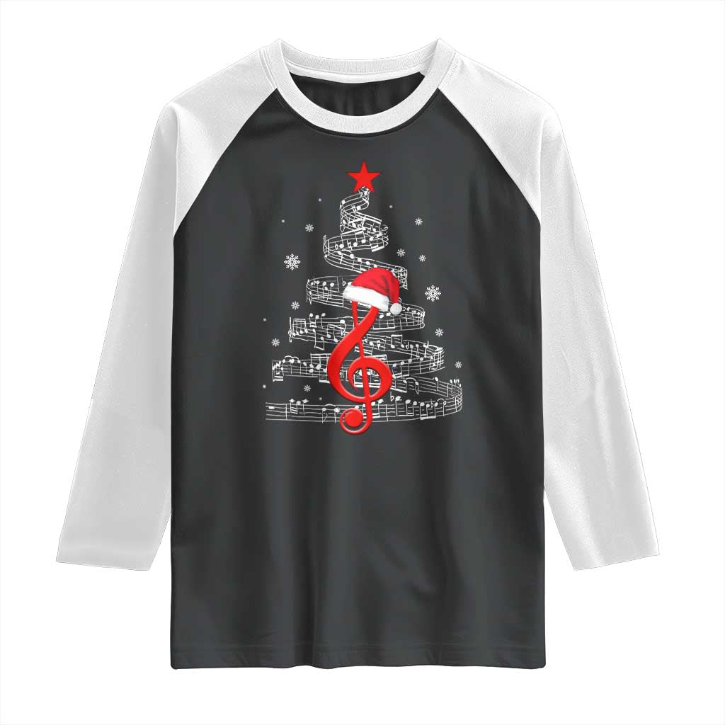 Christmas Tree Music Raglan Shirt Musician Music Lover Gift - Wonder Print Shop