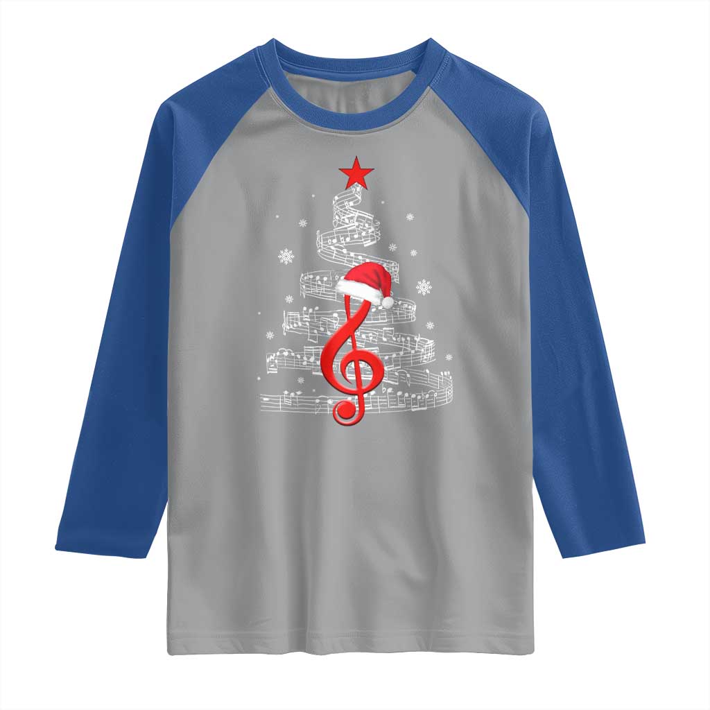 Christmas Tree Music Raglan Shirt Musician Music Lover Gift - Wonder Print Shop