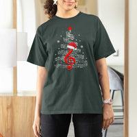 Christmas Tree Music T Shirt For Women Musician Music Lover Gift - Wonder Print Shop