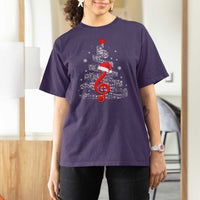 Christmas Tree Music T Shirt For Women Musician Music Lover Gift - Wonder Print Shop