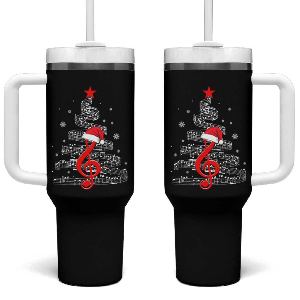 Christmas Tree Music Tumbler With Handle Musician Music Lover Gift - Wonder Print Shop
