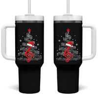 Christmas Tree Music Tumbler With Handle Musician Music Lover Gift - Wonder Print Shop