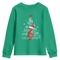 Christmas Tree Music Youth Sweatshirt Musician Music Lover Gift - Wonder Print Shop