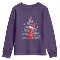 Christmas Tree Music Youth Sweatshirt Musician Music Lover Gift - Wonder Print Shop