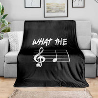 Funny What The F Musical Note Throw Blanket Funny Musician Gift - Wonder Print Shop