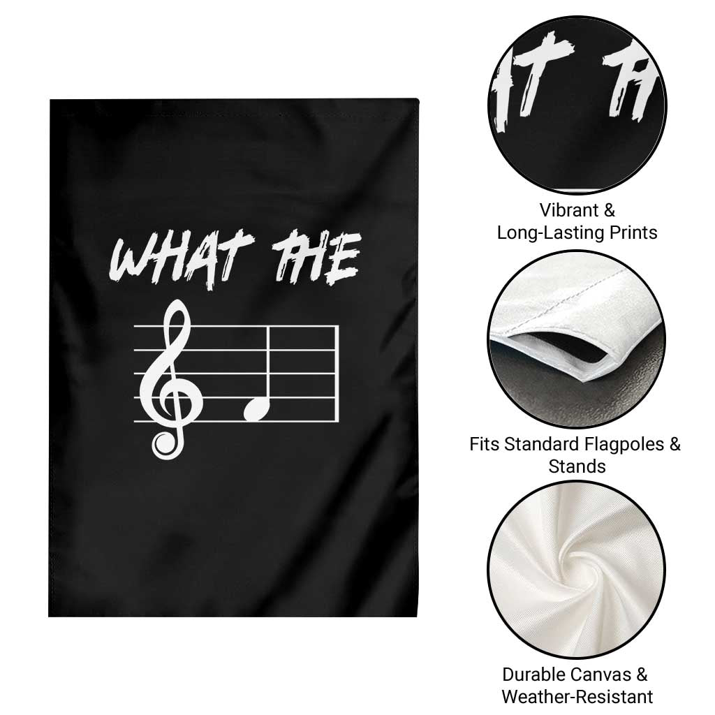 Funny What The F Musical Note Garden Flag Funny Musician Gift - Wonder Print Shop