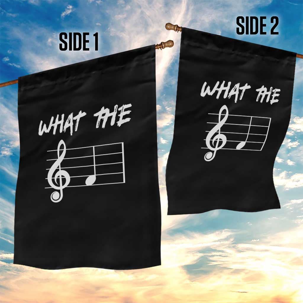 Funny What The F Musical Note Garden Flag Funny Musician Gift - Wonder Print Shop