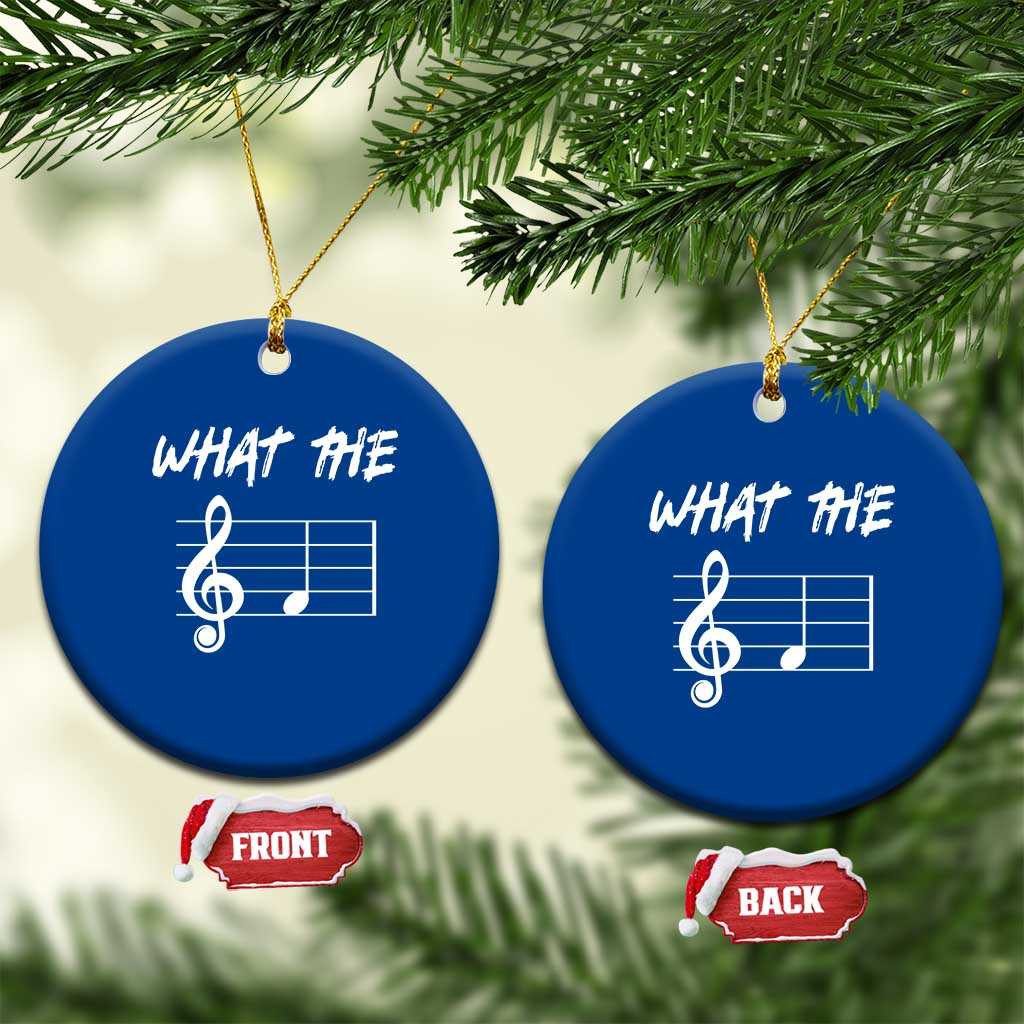 Funny What The F Musical Note Ceramic Ornament Funny Musician Gift - Wonder Print Shop