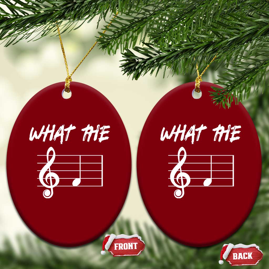 Funny What The F Musical Note Ceramic Ornament Funny Musician Gift - Wonder Print Shop