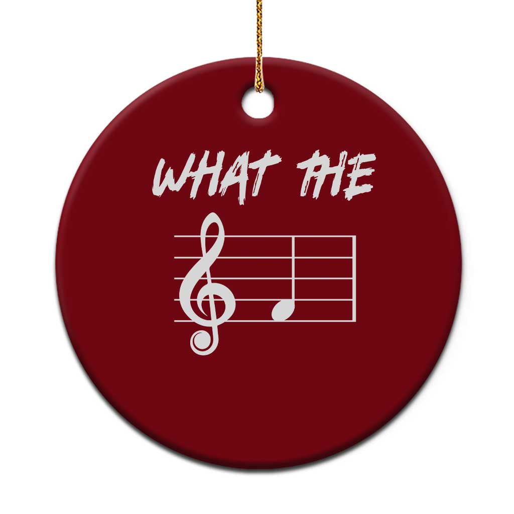Funny What The F Musical Note Ceramic Ornament Funny Musician Gift - Wonder Print Shop