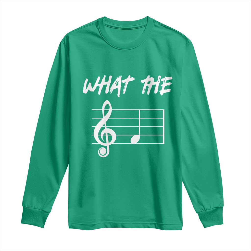Funny What The F Musical Note Long Sleeve Shirt Funny Musician Gift - Wonder Print Shop