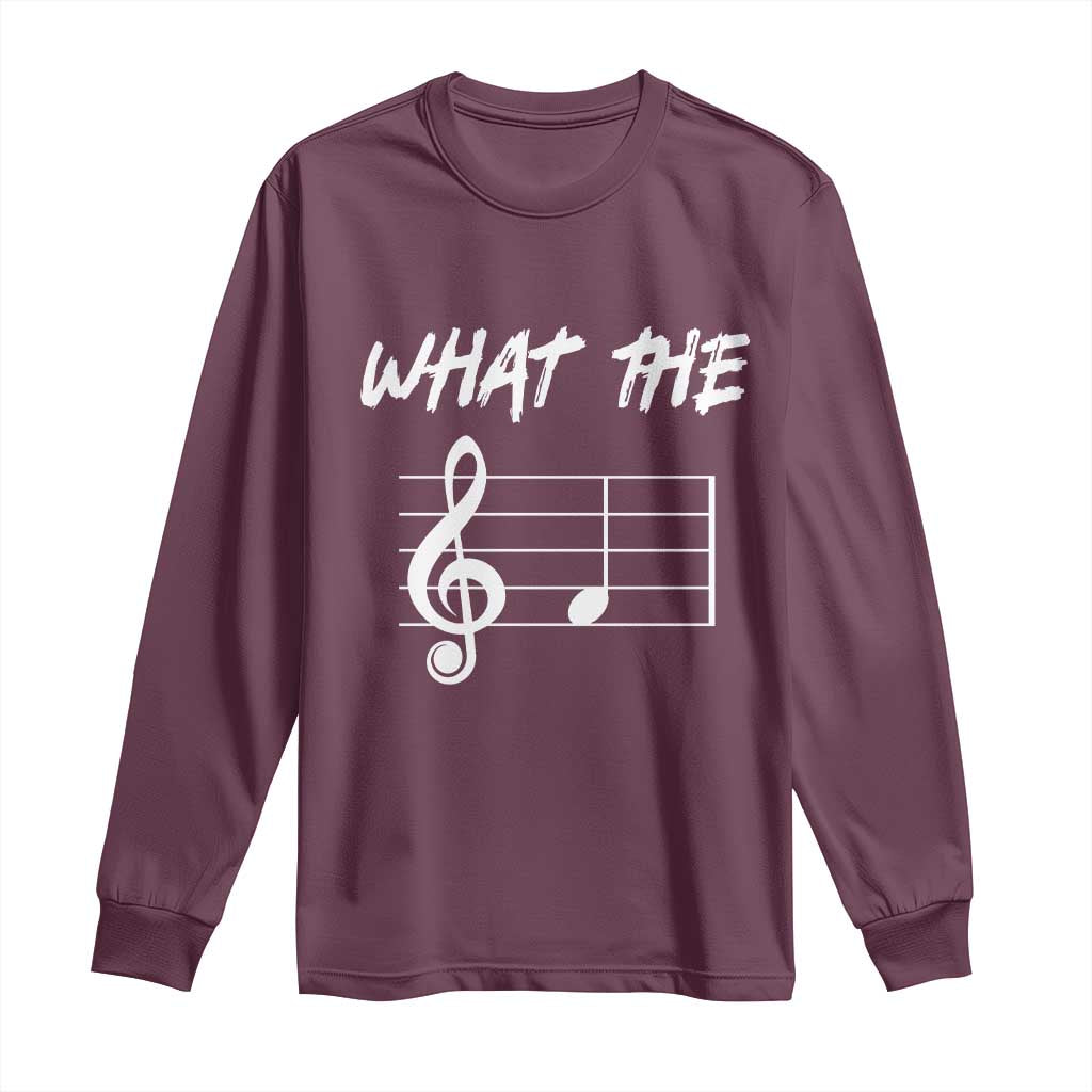Funny What The F Musical Note Long Sleeve Shirt Funny Musician Gift - Wonder Print Shop