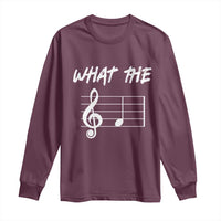 Funny What The F Musical Note Long Sleeve Shirt Funny Musician Gift - Wonder Print Shop