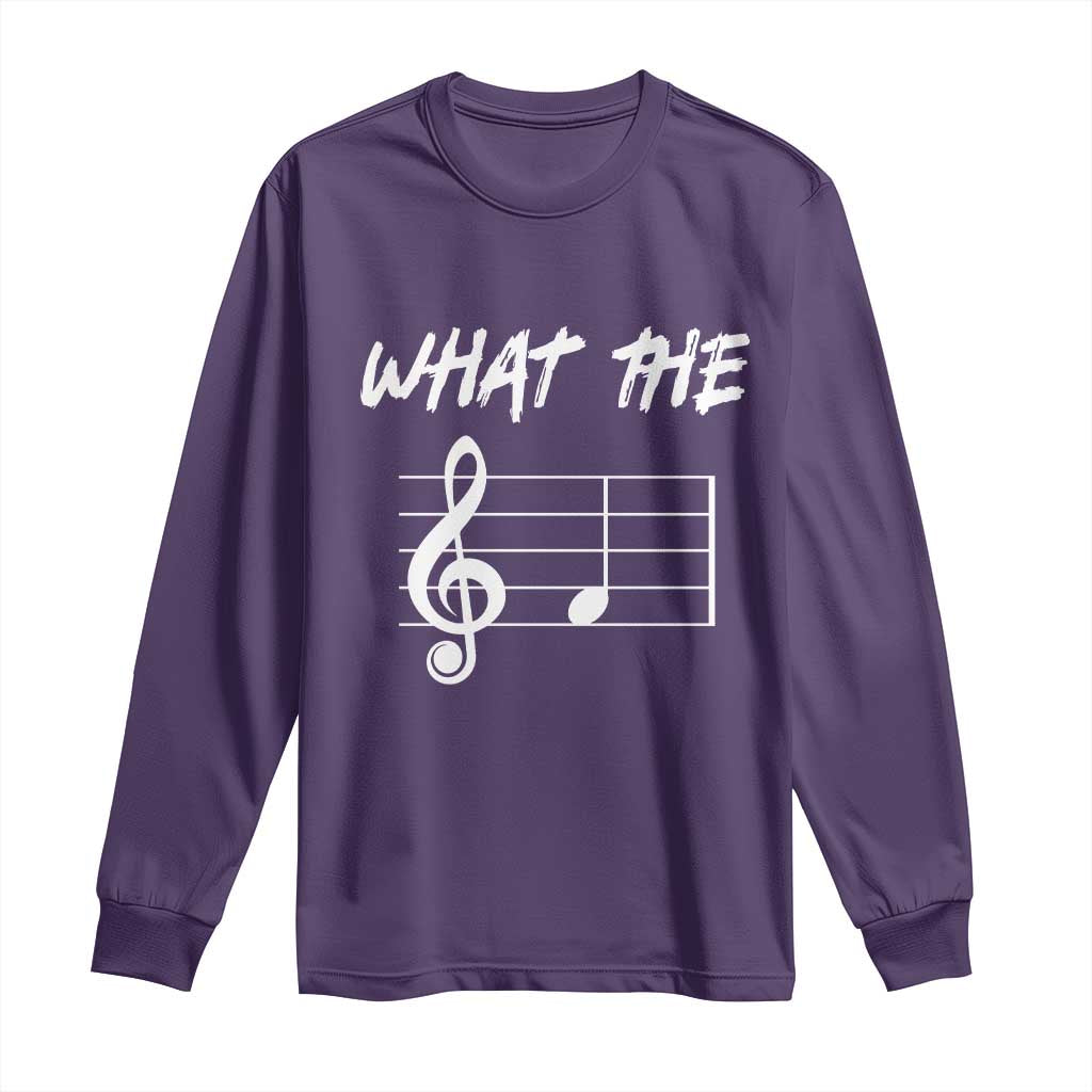 Funny What The F Musical Note Long Sleeve Shirt Funny Musician Gift - Wonder Print Shop