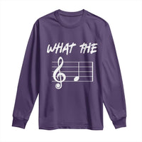 Funny What The F Musical Note Long Sleeve Shirt Funny Musician Gift - Wonder Print Shop