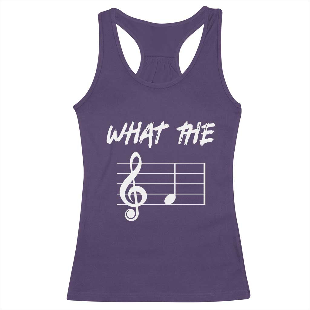 Funny What The F Musical Note Racerback Tank Top Funny Musician Gift - Wonder Print Shop