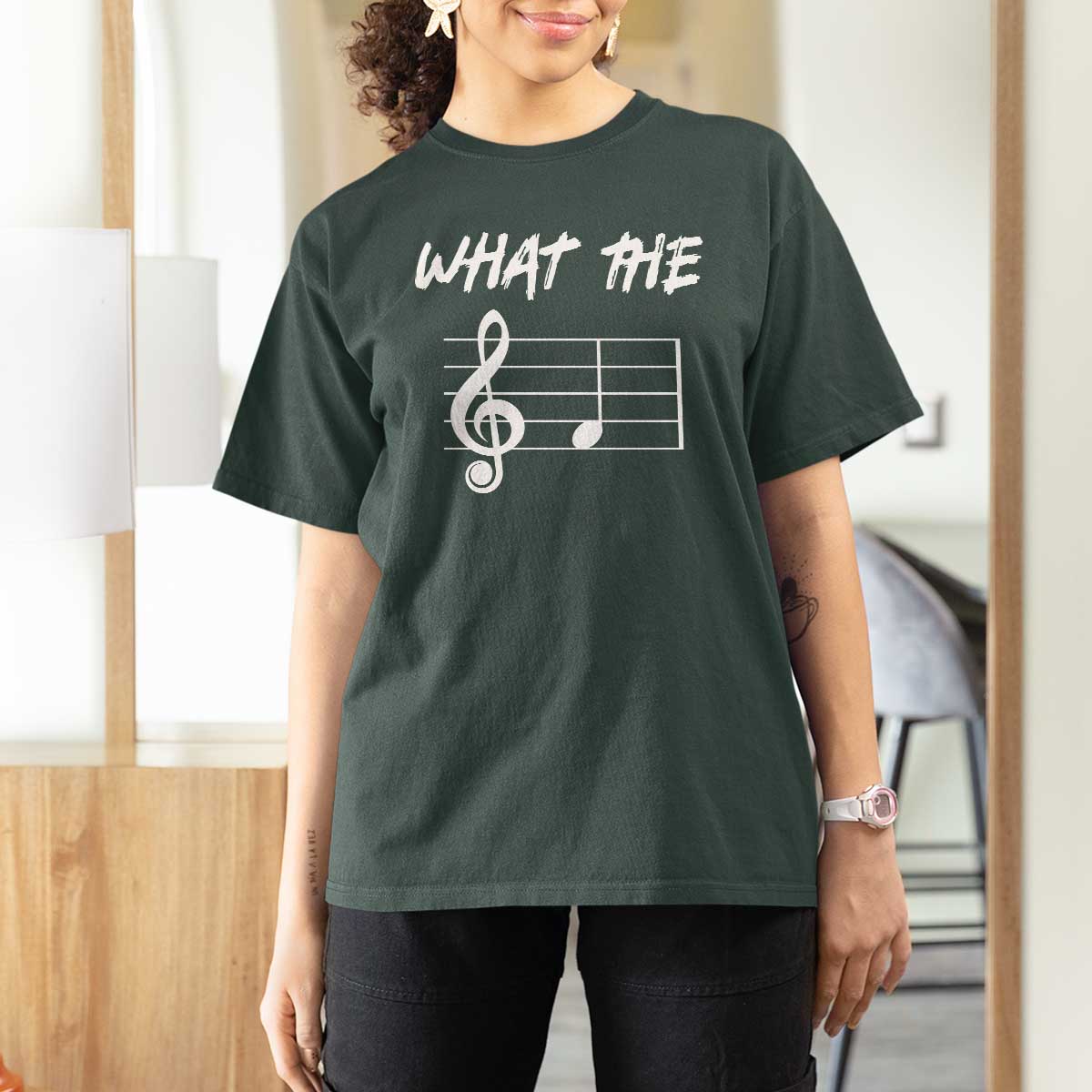 Funny What The F Musical Note T Shirt For Women Funny Musician Gift - Wonder Print Shop