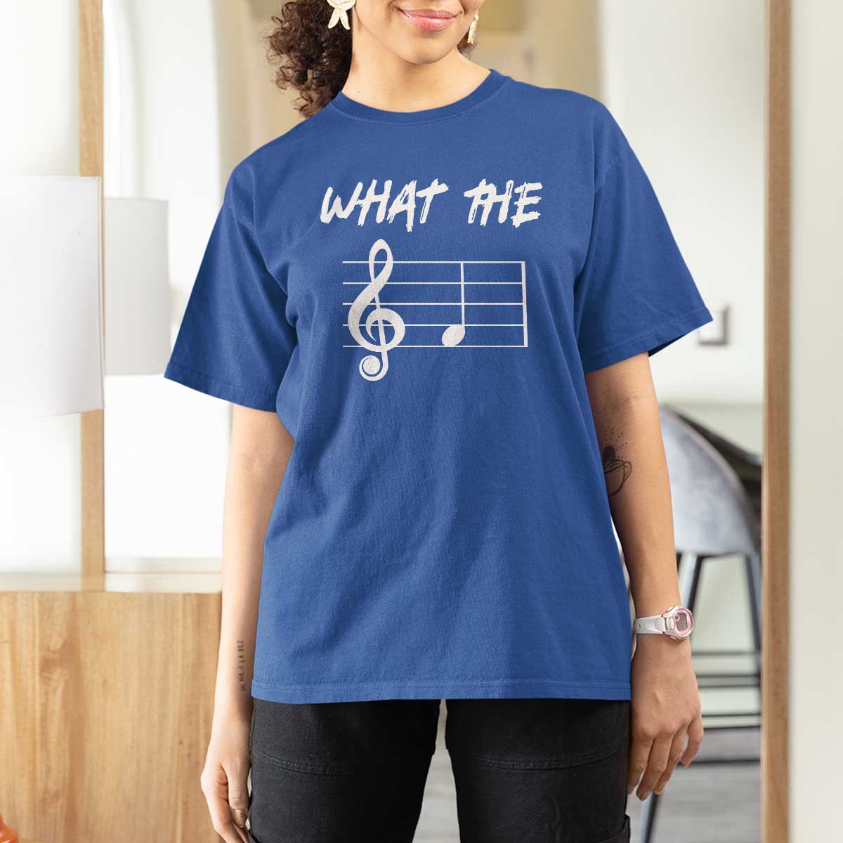 Funny What The F Musical Note T Shirt For Women Funny Musician Gift - Wonder Print Shop