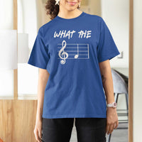 Funny What The F Musical Note T Shirt For Women Funny Musician Gift - Wonder Print Shop