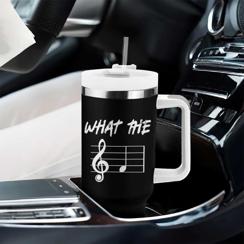 Funny What The F Musical Note Tumbler With Handle Funny Musician Gift - Wonder Print Shop