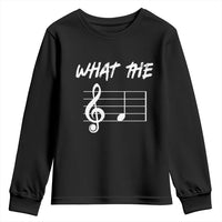 Funny What The F Musical Note Youth Sweatshirt Funny Musician Gift - Wonder Print Shop