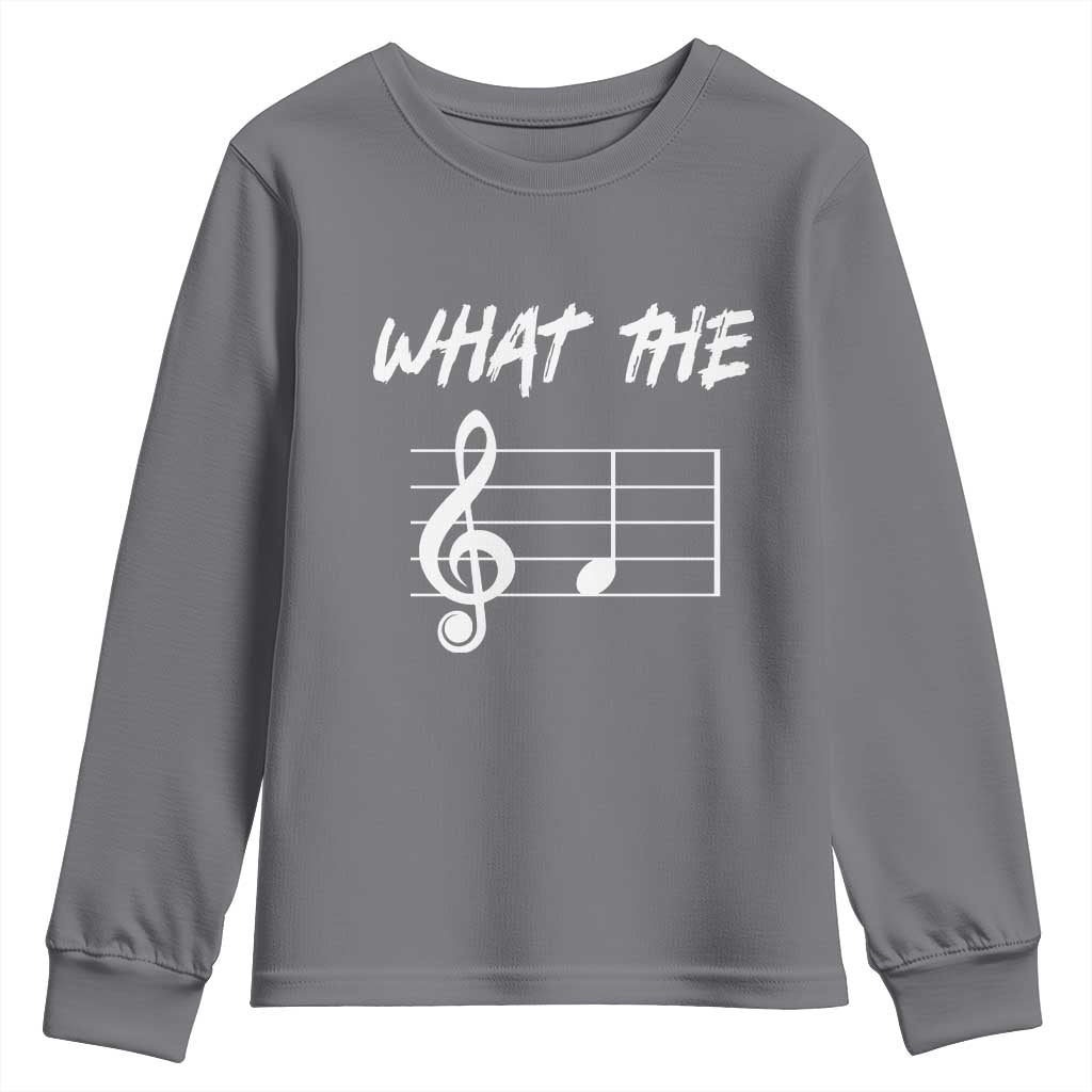 Funny What The F Musical Note Youth Sweatshirt Funny Musician Gift - Wonder Print Shop