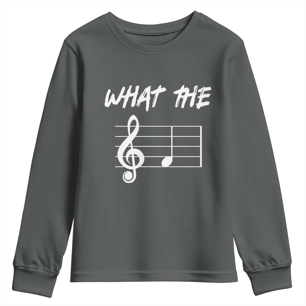 Funny What The F Musical Note Youth Sweatshirt Funny Musician Gift - Wonder Print Shop