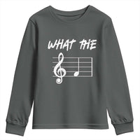 Funny What The F Musical Note Youth Sweatshirt Funny Musician Gift - Wonder Print Shop