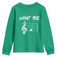 Funny What The F Musical Note Youth Sweatshirt Funny Musician Gift - Wonder Print Shop