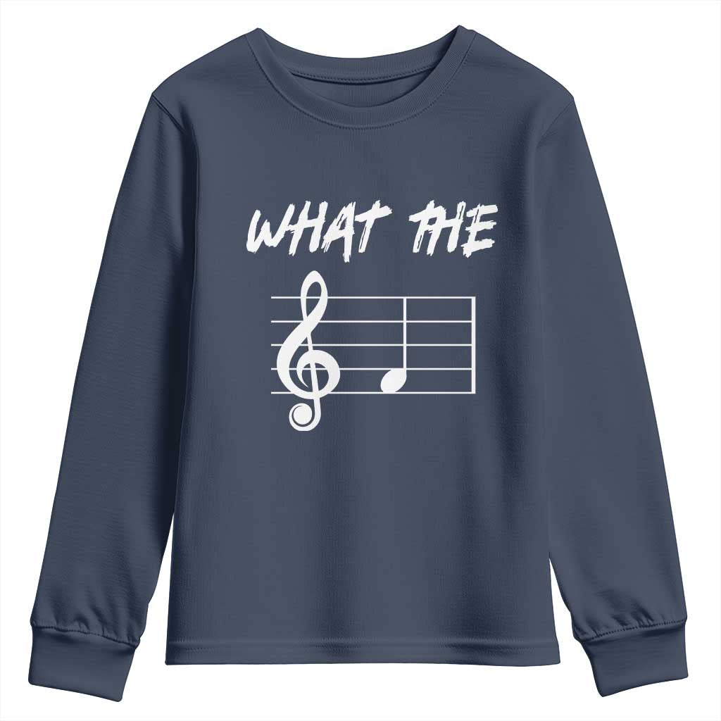 Funny What The F Musical Note Youth Sweatshirt Funny Musician Gift - Wonder Print Shop