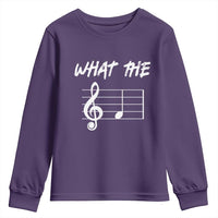Funny What The F Musical Note Youth Sweatshirt Funny Musician Gift - Wonder Print Shop