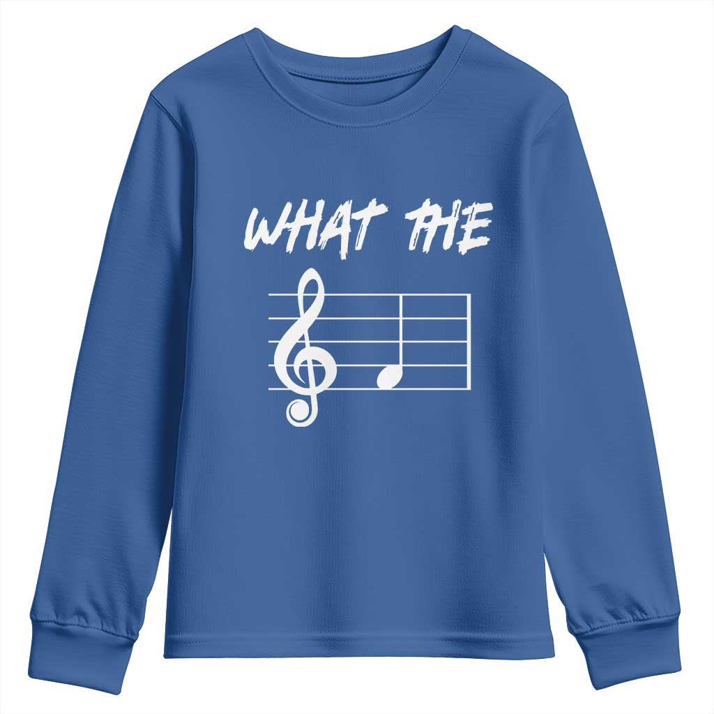 Funny What The F Musical Note Youth Sweatshirt Funny Musician Gift - Wonder Print Shop