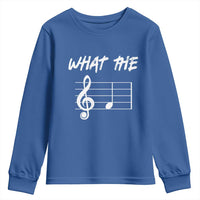 Funny What The F Musical Note Youth Sweatshirt Funny Musician Gift - Wonder Print Shop