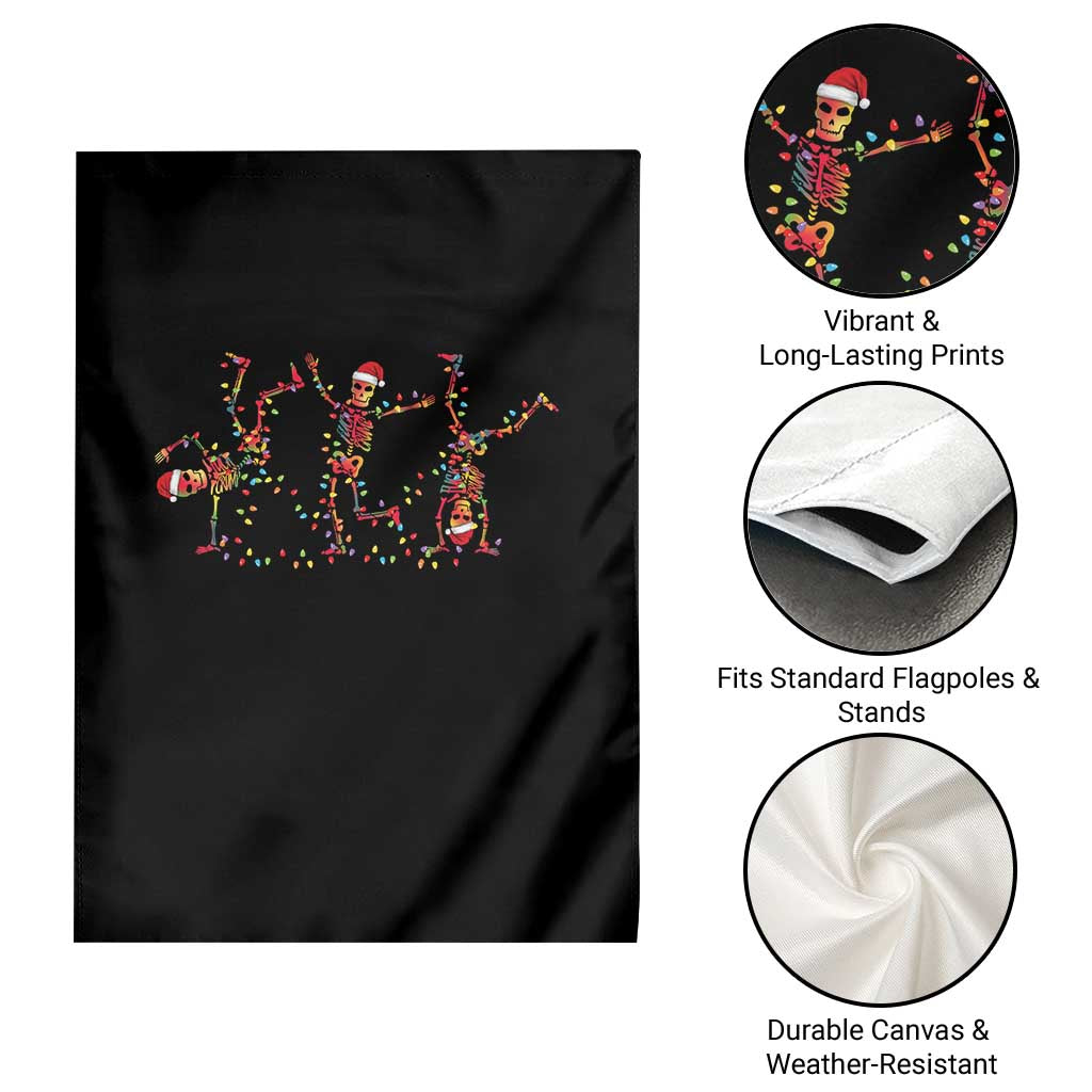 Subtle FDT Christmas Skeleton Garden Flag Hidden Message Funny Political Satire Dancing Skeletons - Wonder Print Shop