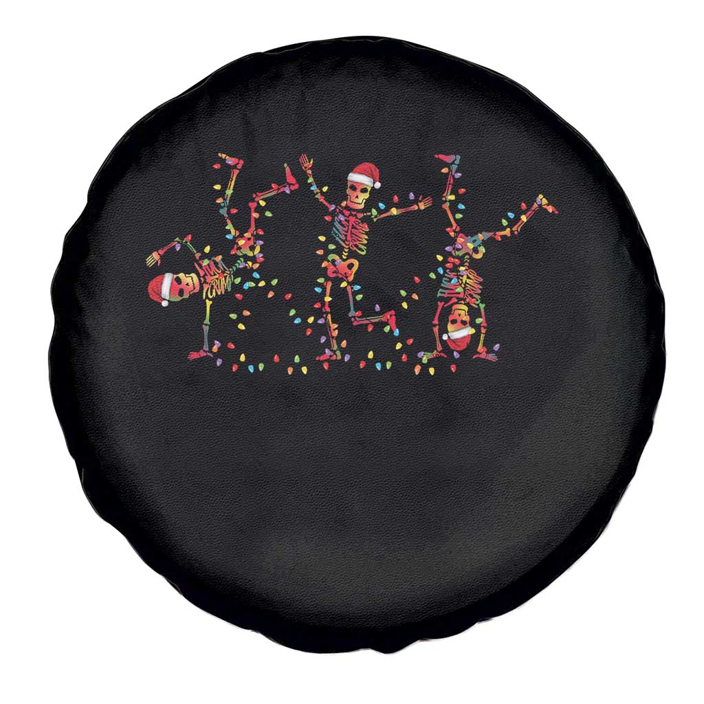 Subtle FDT Christmas Skeleton Spare Tire Cover Hidden Message Funny Political Satire Dancing Skeletons - Wonder Print Shop