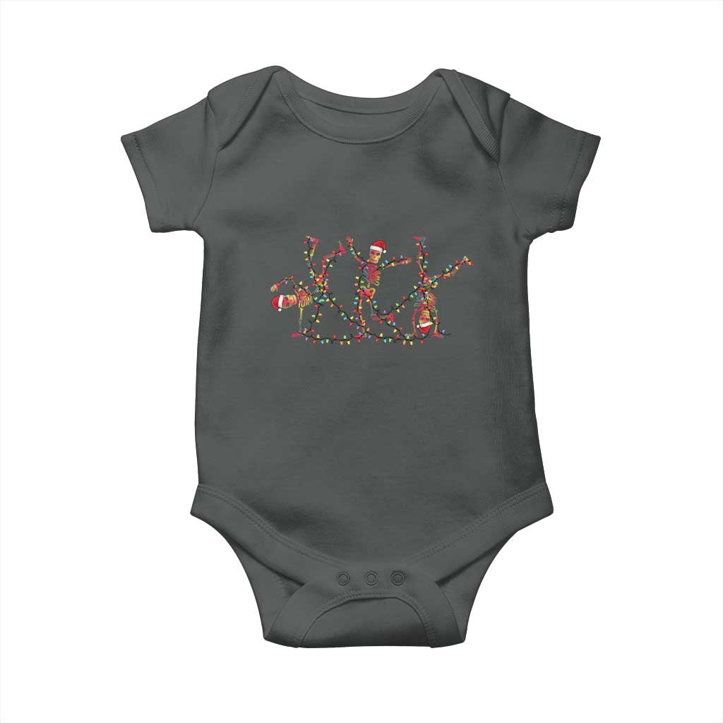 Subtle FDT Christmas Skeleton Baby Onesie Hidden Message Funny Political Satire Dancing Skeletons - Wonder Print Shop