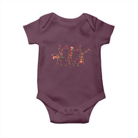 Subtle FDT Christmas Skeleton Baby Onesie Hidden Message Funny Political Satire Dancing Skeletons - Wonder Print Shop