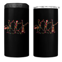 Subtle FDT Christmas Skeleton 4 in 1 Can Cooler Tumbler Hidden Message Funny Political Satire Dancing Skeletons - Wonder Print Shop