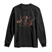 Subtle FDT Christmas Skeleton Long Sleeve Shirt Hidden Message Funny Political Satire Dancing Skeletons - Wonder Print Shop