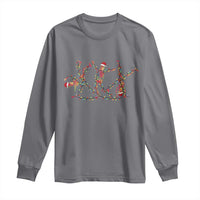 Subtle FDT Christmas Skeleton Long Sleeve Shirt Hidden Message Funny Political Satire Dancing Skeletons - Wonder Print Shop