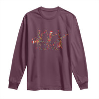 Subtle FDT Christmas Skeleton Long Sleeve Shirt Hidden Message Funny Political Satire Dancing Skeletons - Wonder Print Shop