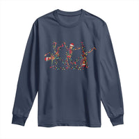 Subtle FDT Christmas Skeleton Long Sleeve Shirt Hidden Message Funny Political Satire Dancing Skeletons - Wonder Print Shop