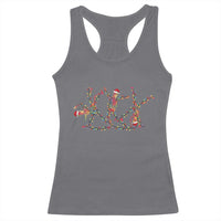 Subtle FDT Christmas Skeleton Racerback Tank Top Hidden Message Funny Political Satire Dancing Skeletons - Wonder Print Shop